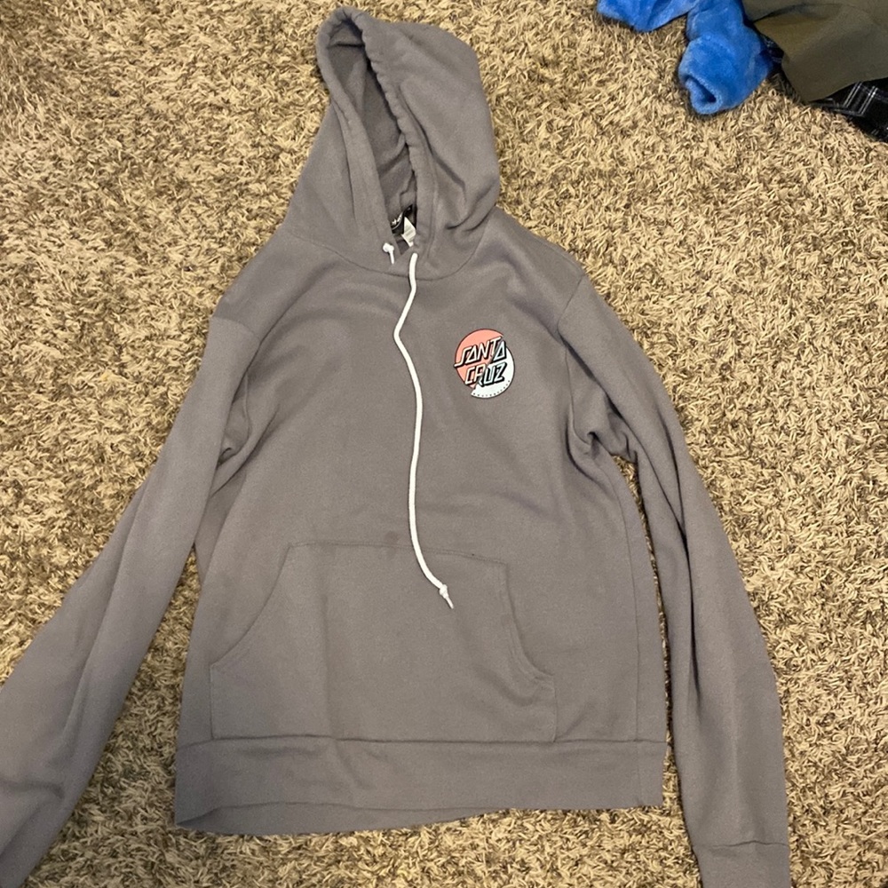 Unisex Santa Cruz Rose Hoodie, Blue-Gray
